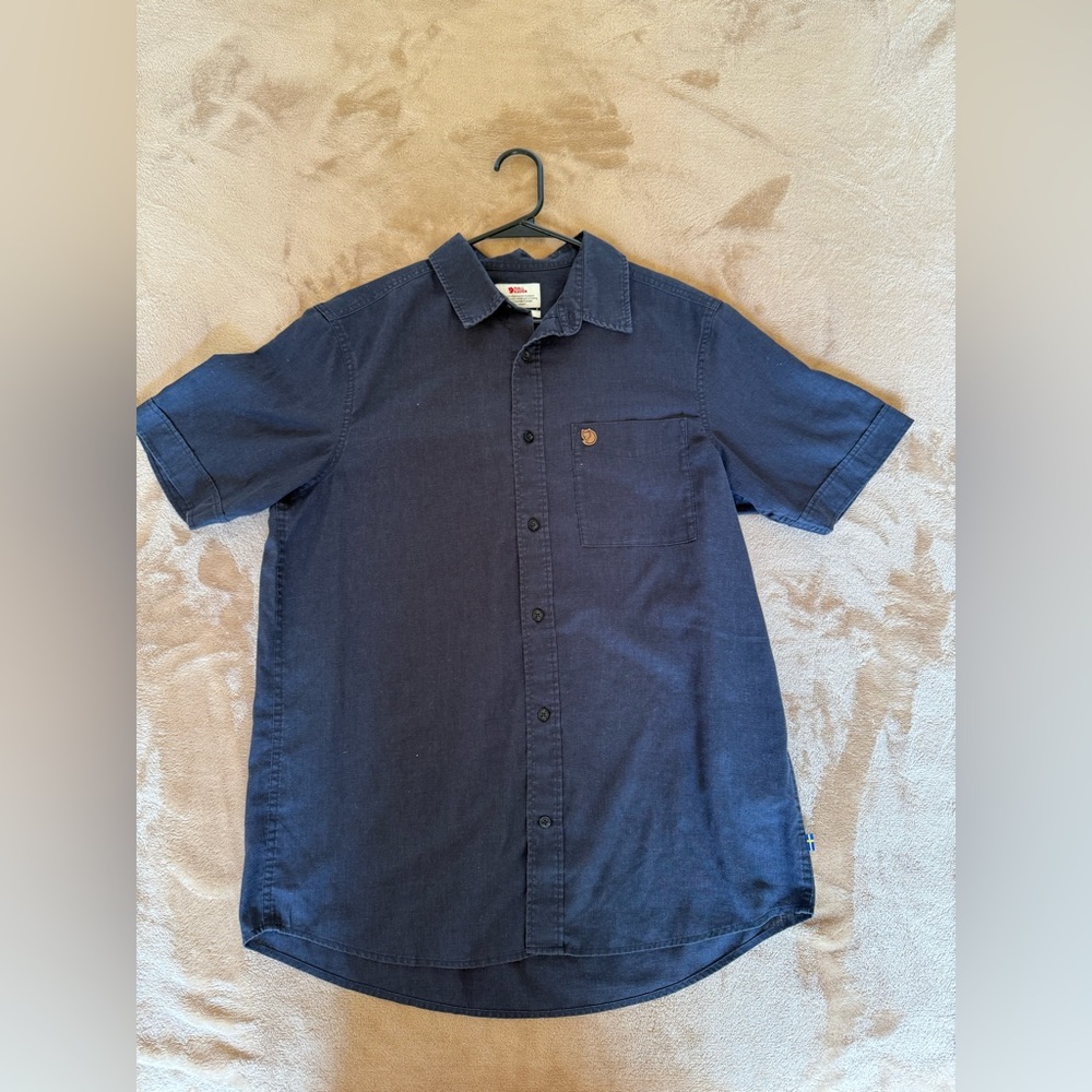 Men's Övik Travel Shirt SS in Med/Navy